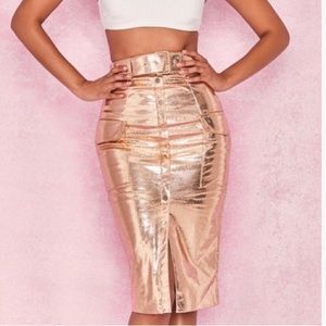 House of CB- vegan leather pencil skirt